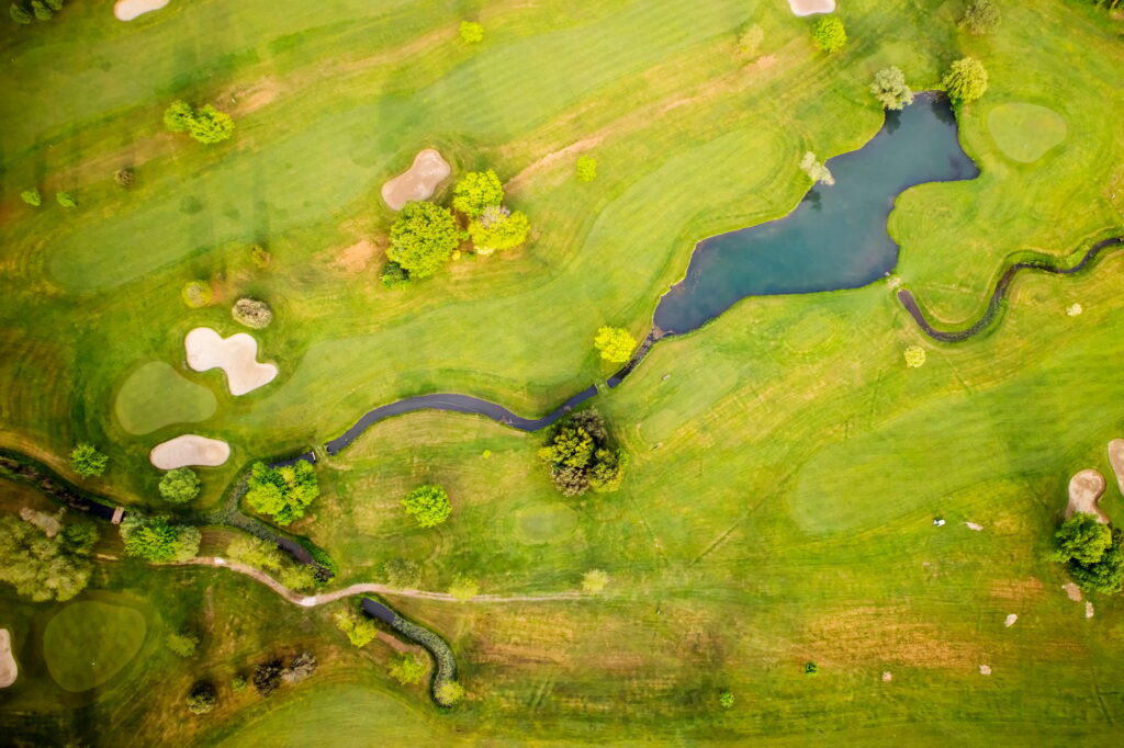 Top view of a golf course